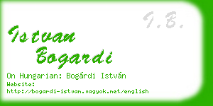 istvan bogardi business card